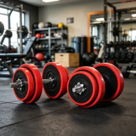 44Lbs Adjustable Convertible Dumbbell Barbell Set: All-In-One Home Gym Weight Training Equipment For Adults 44Lbs Adjustable Convertible Dumbbell Barbell Set: All-In-One Home Gym Weight Training Equipment For Adults